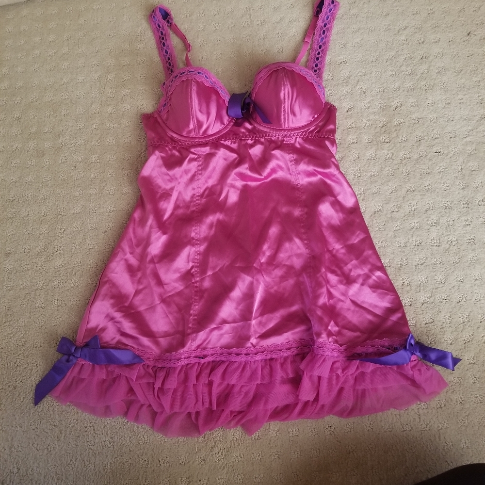 Pink babydoll lingerie